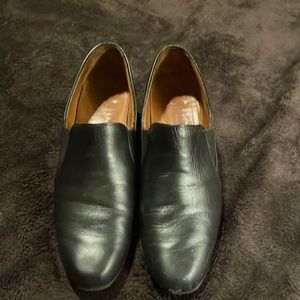 Made in the USA leather ankle heeled boots.